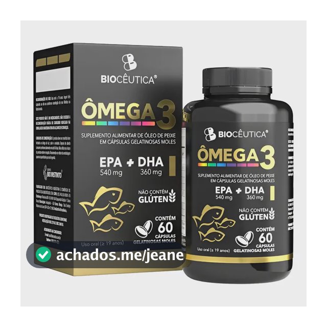 Ômega 3 60 Cápsulas Biocêutica Sem Sabor