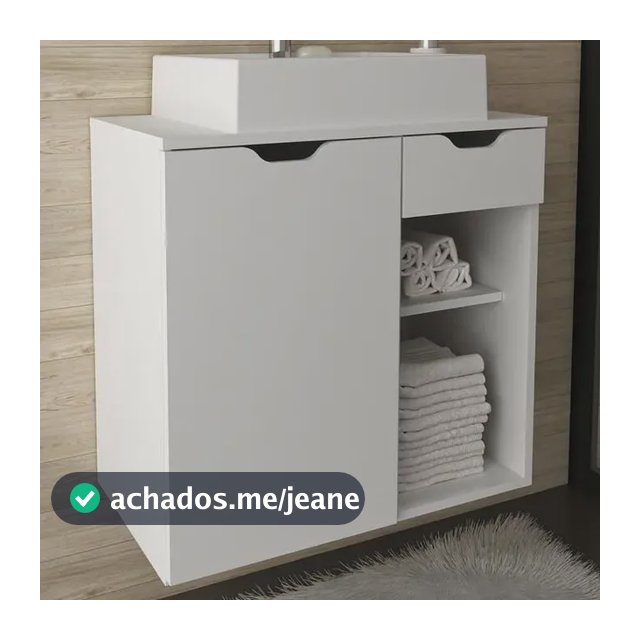 Gabinete Banheiro 1 Porta 1 Gaveta 60cm Multimóveis Vcr10085