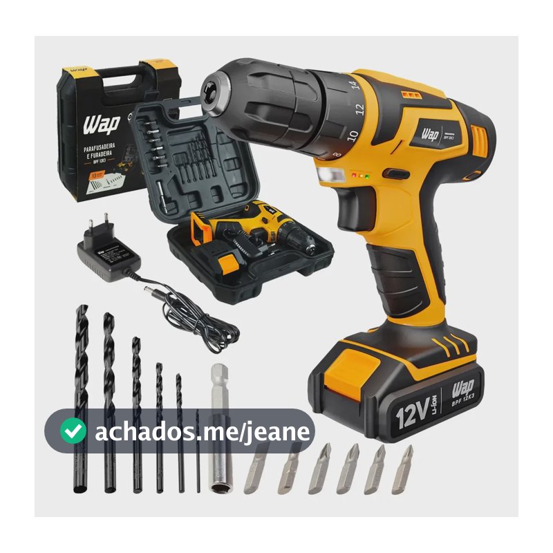 Parafusadeira E Furadeira 12vwap Bpf 12k3 Com/maleta Amarelo Amarelo/preto 127/220v 60 Hz