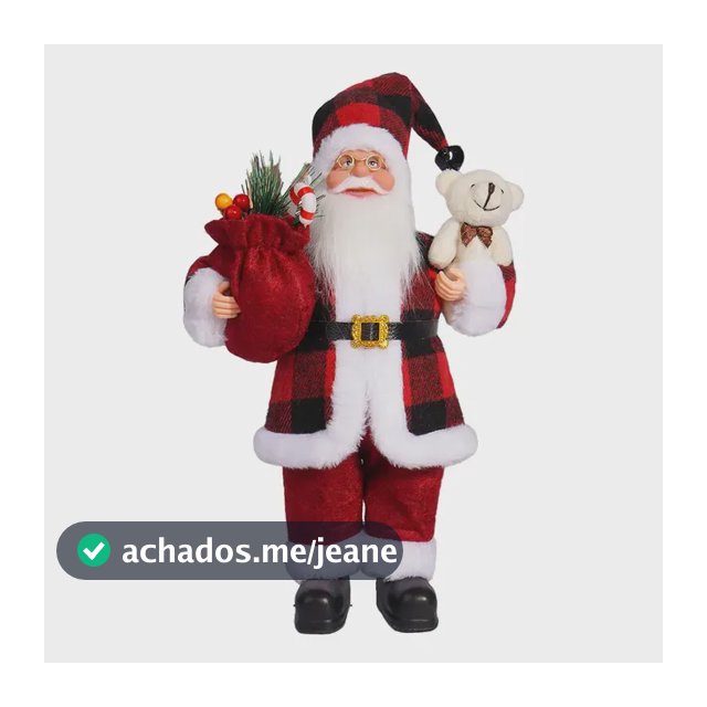 Figura Papai Noel Decoração De Mesa De Natal De 32 Cm