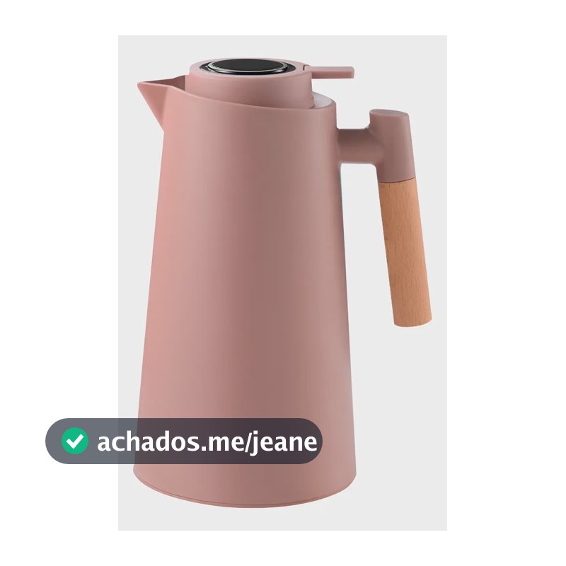 Garrafa Térmica 1 Litro Com Termômetro Led Para Chás / Café Marrom