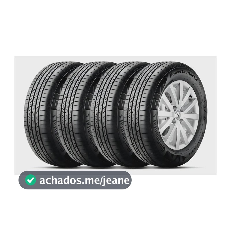 Kit 4 Pneu Continental Aro 16 205/55r16 91v Fr Powercontact2