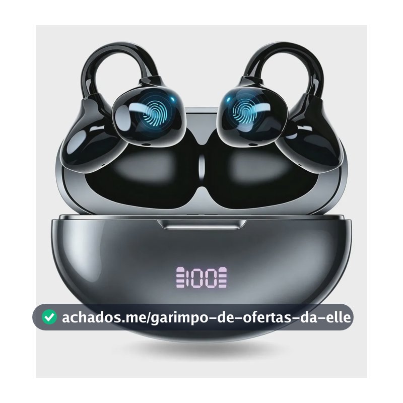 Fone de Ouvido Sem Fio Open-ear Bluetooth JSKJ Q108 para Esporte e Treino com Condução Óssea