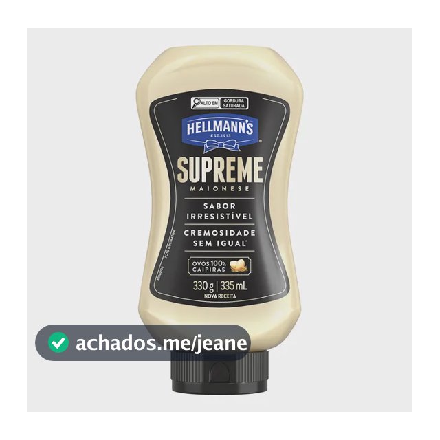 Maionese Hellmann's Supreme 330 g