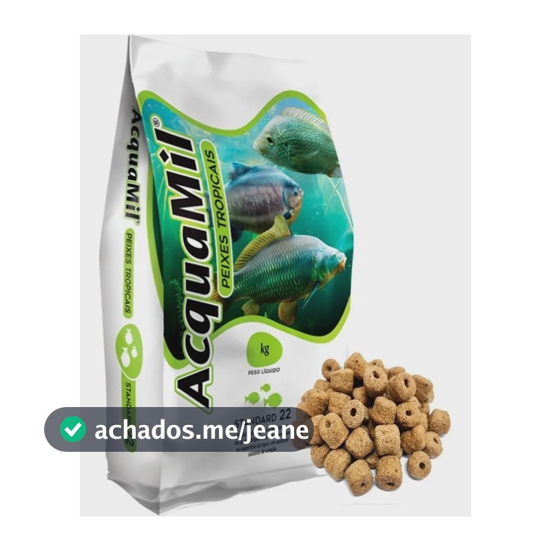 Ração Acquamil Furada Pesca P22 Pacote 1kg Tamba Pesqueiro