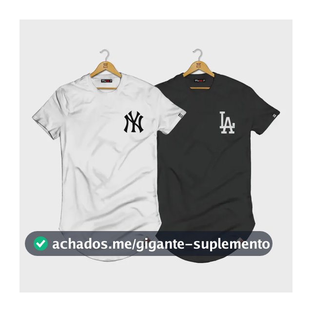 Kit 2 Camisas Longline Blusas Alongadas Estilo New La Ny