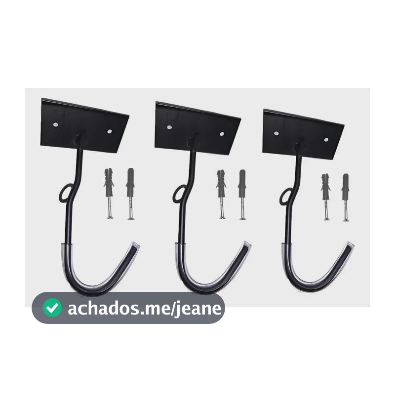 Gancho Pendurar Bicicleta Parede Suporte Kit 3 Unidades Bike
