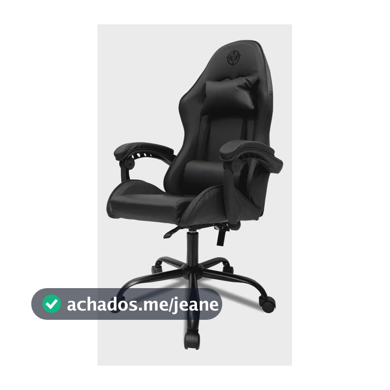 Cadeira de escritório TGT Heron TGT-HR gamer preta com estofado de couro sintético