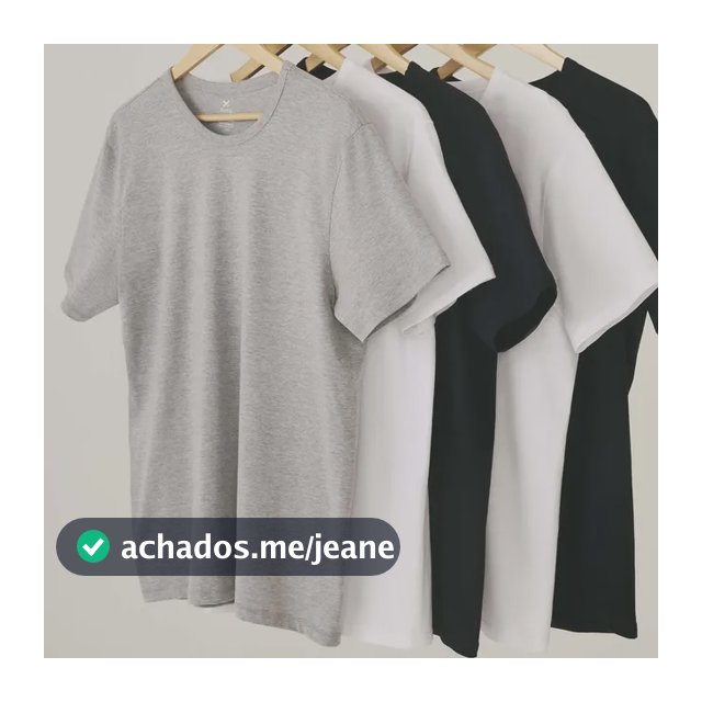 Kit Com 5 Camisetas Masculinas Básicas Slim Hering