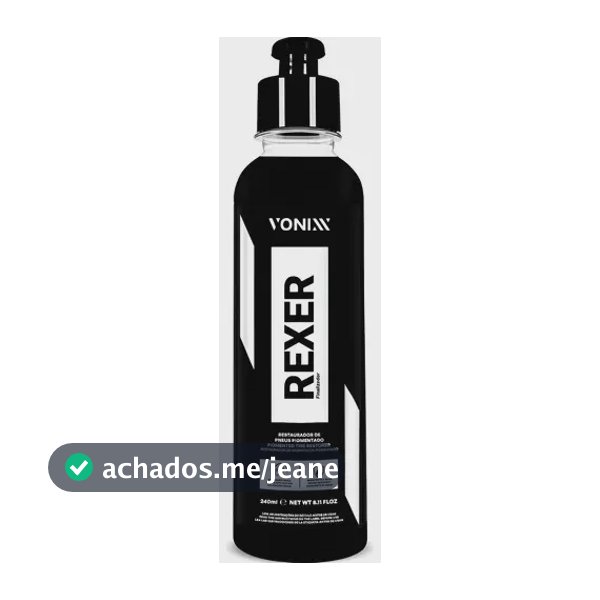 Rexer 240ml Vonixx Pneu Pretinho Brilho Intenso Resistente Preto