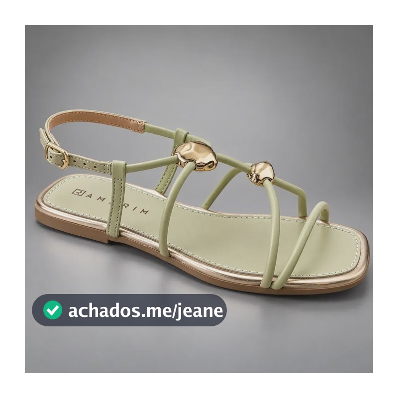 Sandália Rasteirinha Ramarim Feminina Casual Baixo Conforto Matcha 38