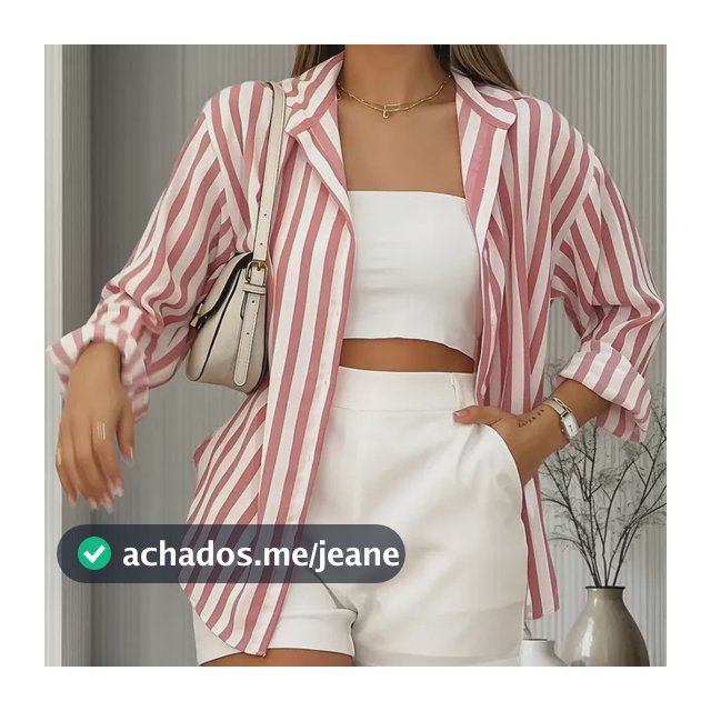 Camisa Social Feminina Listrada Blusa Listras Tendência