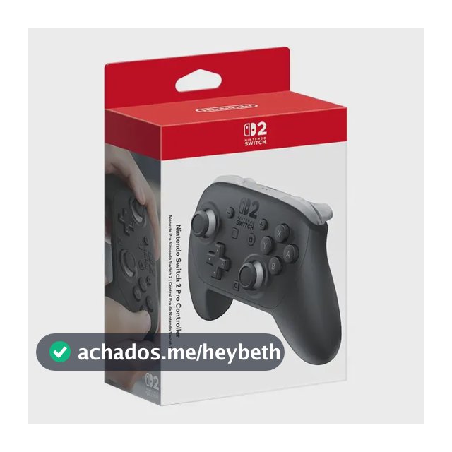 Controle Nintendo Switch 2 Pro Sem Fio Bluetooth Com Vibração Preto