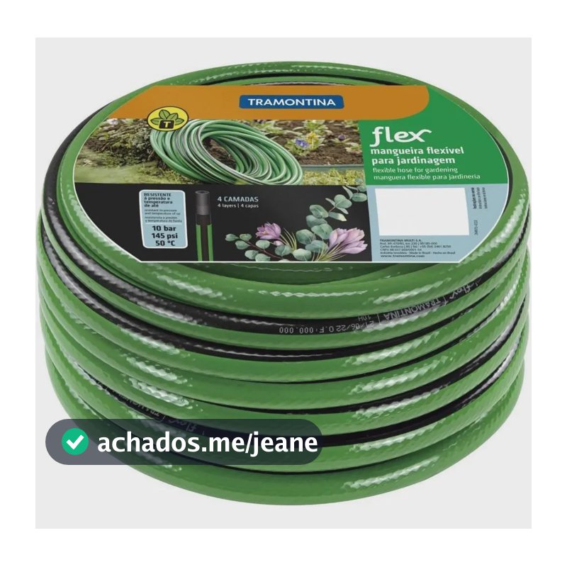 Mangueira Jardim Flexível Reforçada 30 Metros Tramontina Cor Verde