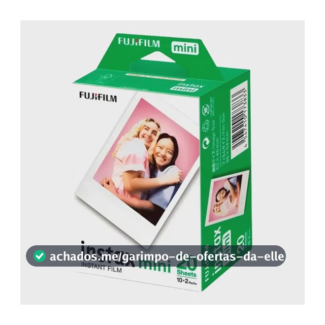 Filme Fotográfico Instantâneo Instax Mini 20 Fotos Fujifilm Branco