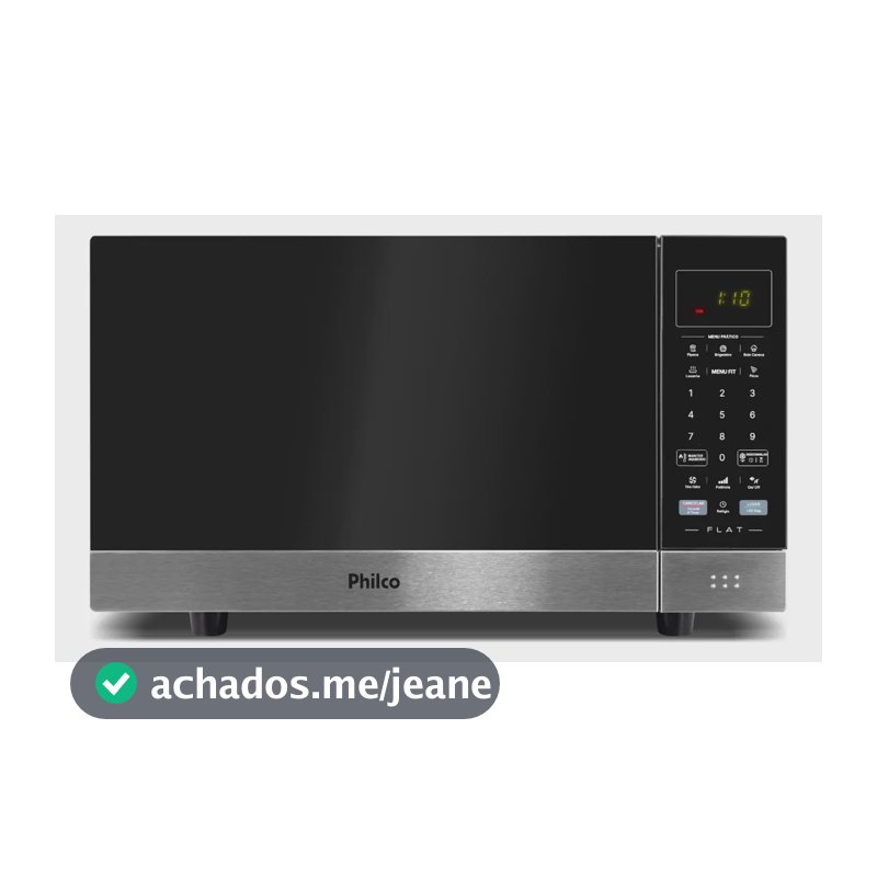 Micro-Ondas PMO30F Flat 28L Preto Espelhado Philco 220V