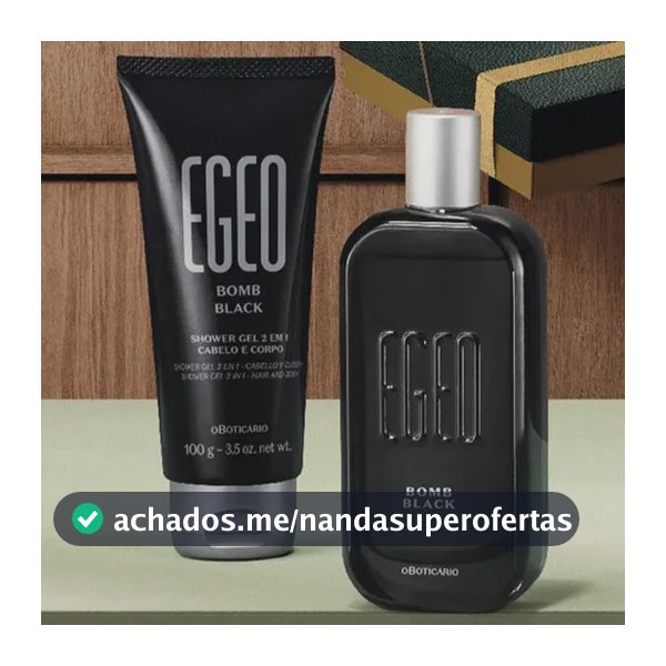 Presente Dia Dos Pais Egeo Bomb Black (2 Itens)