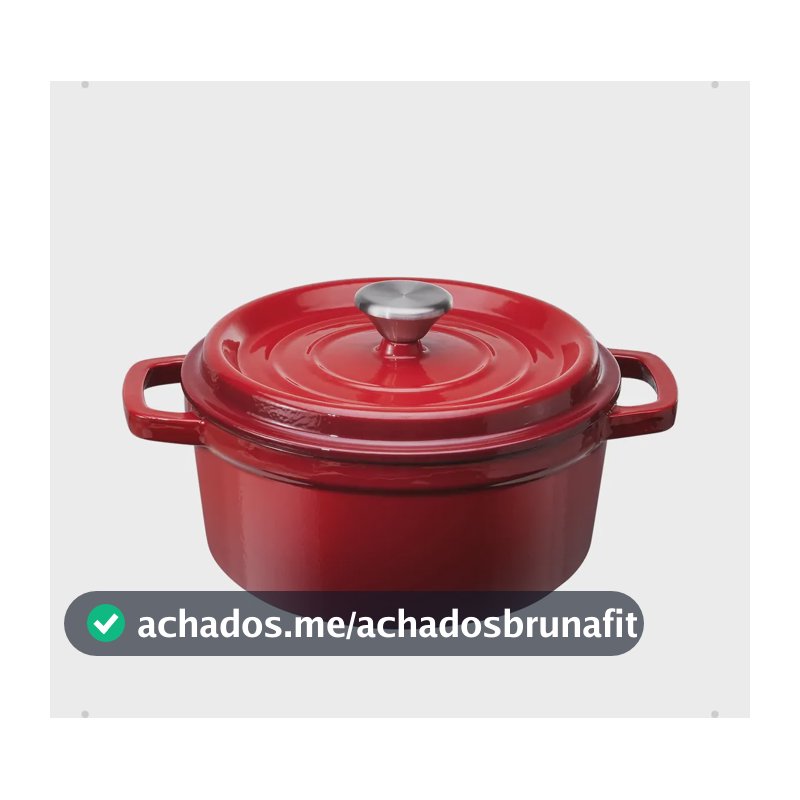 Panela Caçarola Esmaltado 22/24/26cm Fogão Indução E Forno Vermelho-26cm