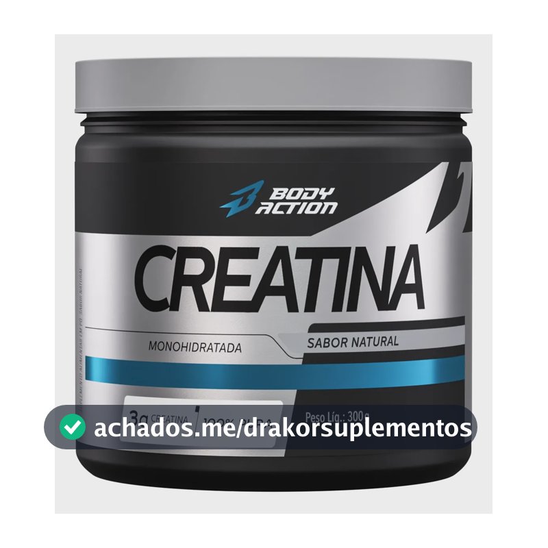 Creatina Monohidratada 300g 100% Pura - Bodyaction