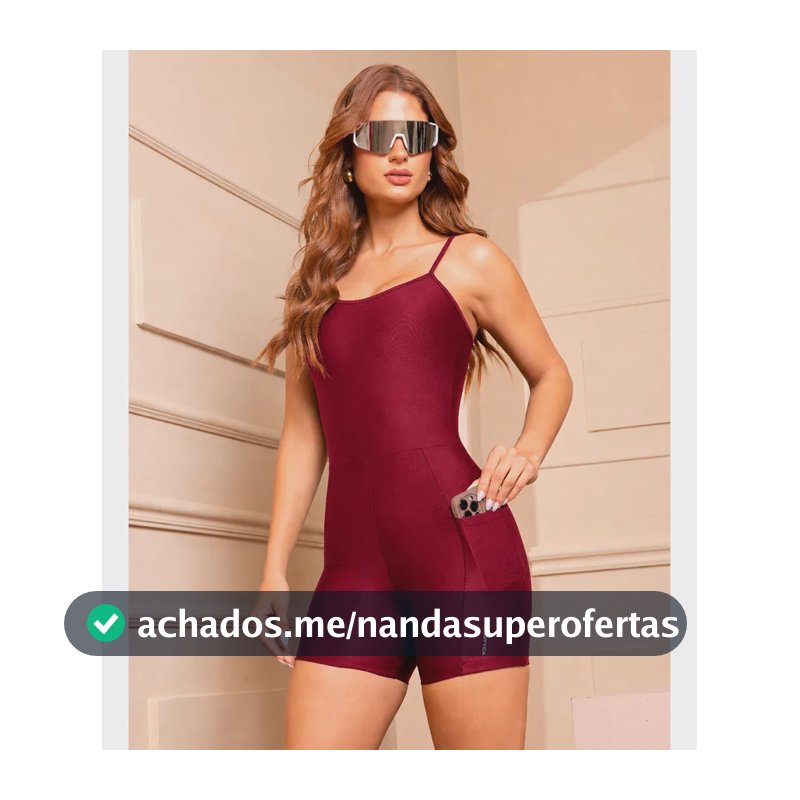 Macaquinho Fitness Feminino Curto Com Bolso Atletyca Bordô M