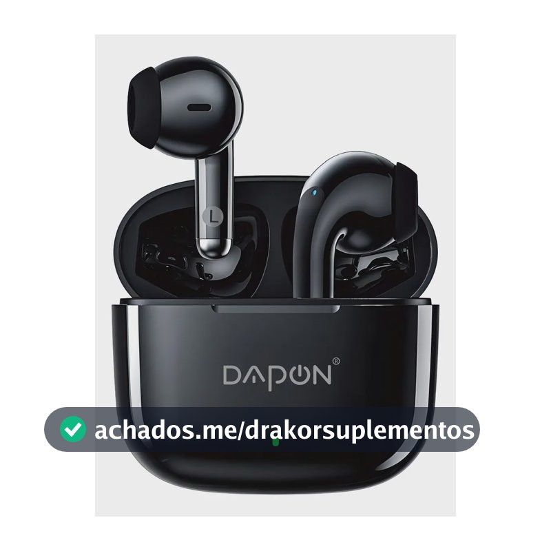 Fone De Ouvido Bluetooth TWS Dapon F25 Touch Sem Fio Com Microfone Cor Preto