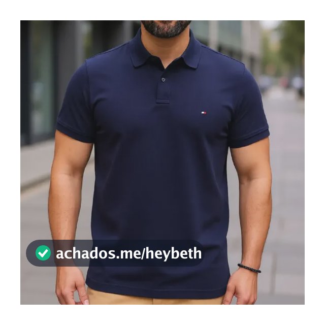 Camisa Polo Tommy Hilfiger Masculino Thmw0mw26881 Desert Sky N/a M Liso