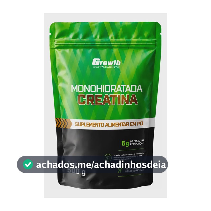 Creatina Monohidratada 500g Pouch - Growth Supplements Sem Sabor