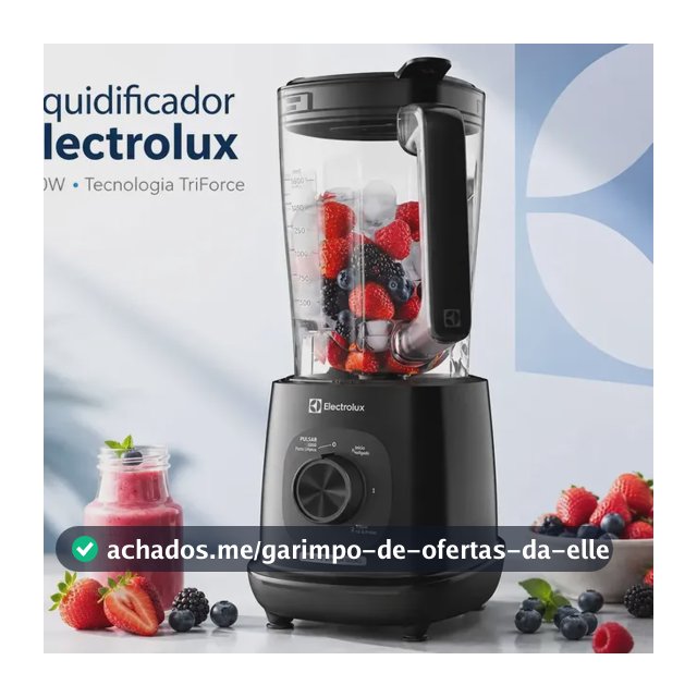 Liquidificador Electrolux 2,7 Litros Preto Potente Jarra Alta Capacidade Lâmina TriForce 3 Velocidades Pés Antiderrapantes Copo Resistente Vitaminas Sucos Receitas Cozinha Casa Premium 600W
