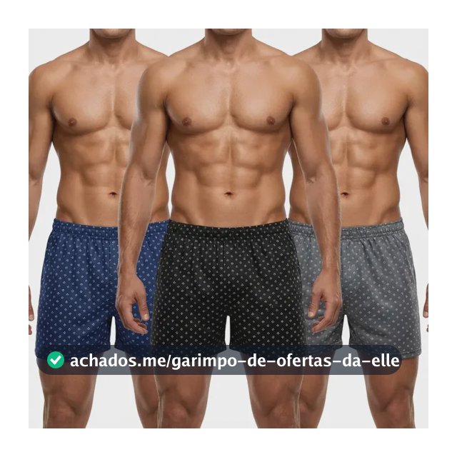 Kit 3 Samba Canção De Liganete Cueca Short Malha Fria Pijama