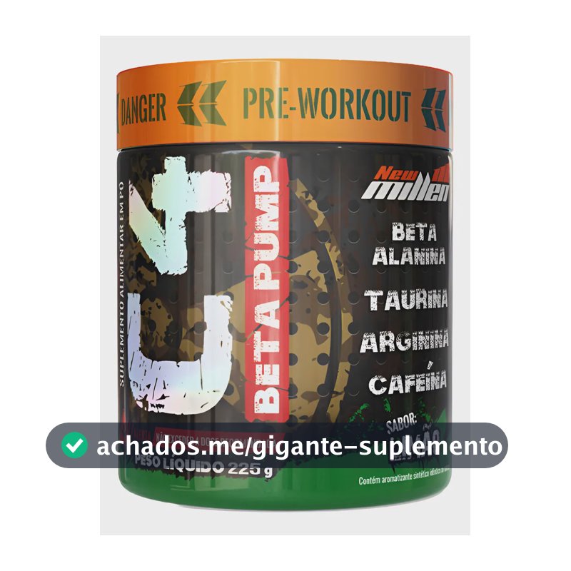 Pré Treino C4 Beta Pump 225g New Millen Diversos Sabores Sabor Limão
