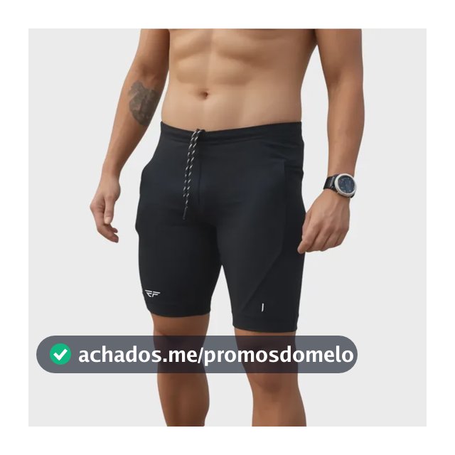 Bermuda De Compressão   Masculina Com Bolso Corrida