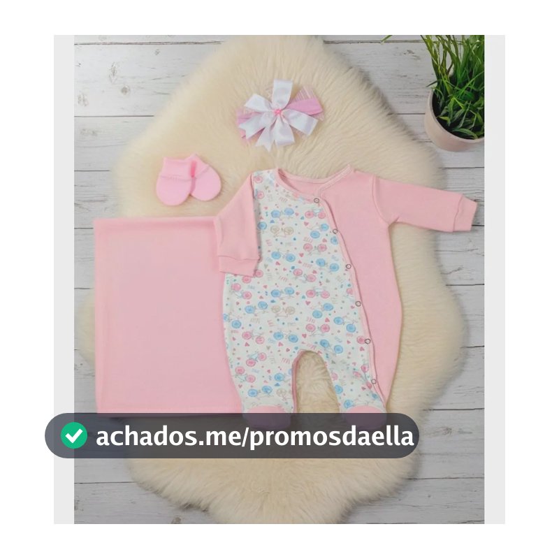 Saida Maternidade Bebê Menina 04 Rafaela Roupas Bebê Rafaela Único
