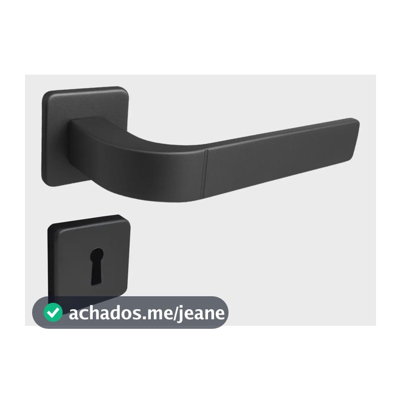 Fechadura Interna MGM Módena Preto Fosco Porta Quarto Madeira