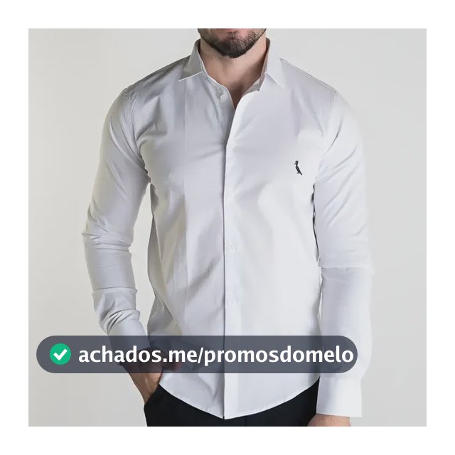 Camisa Reserva Masculina Social Manga Longa Branca