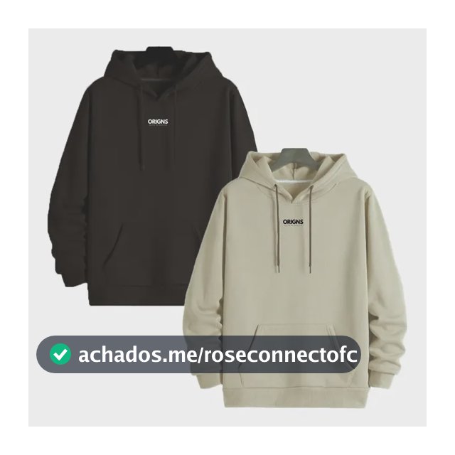 Kit 2 Blusas Moletom Masculino Bolso Canguru Cordão Capuz