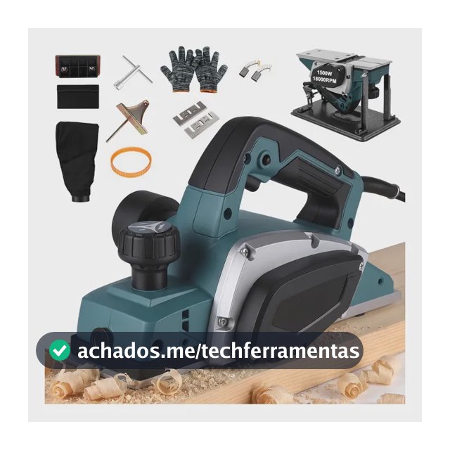 Plaina Elétrica Manual Profissional 1500w 2 Lâminas Dobevi