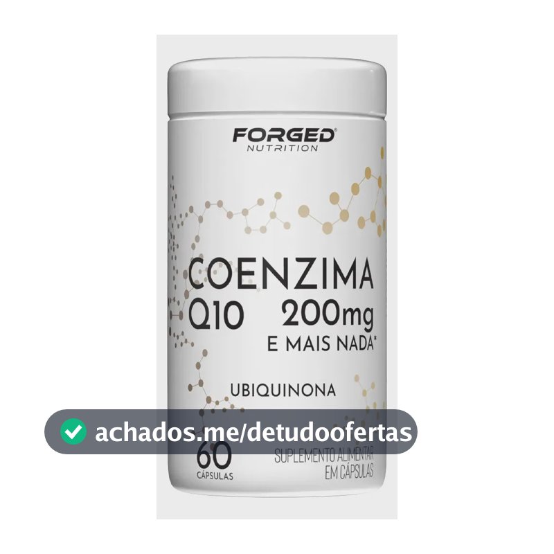 Coenzima Q10 200mg Pura Alta Concentração 60 Cápsulas - Forged Nutrition Sem Sabor