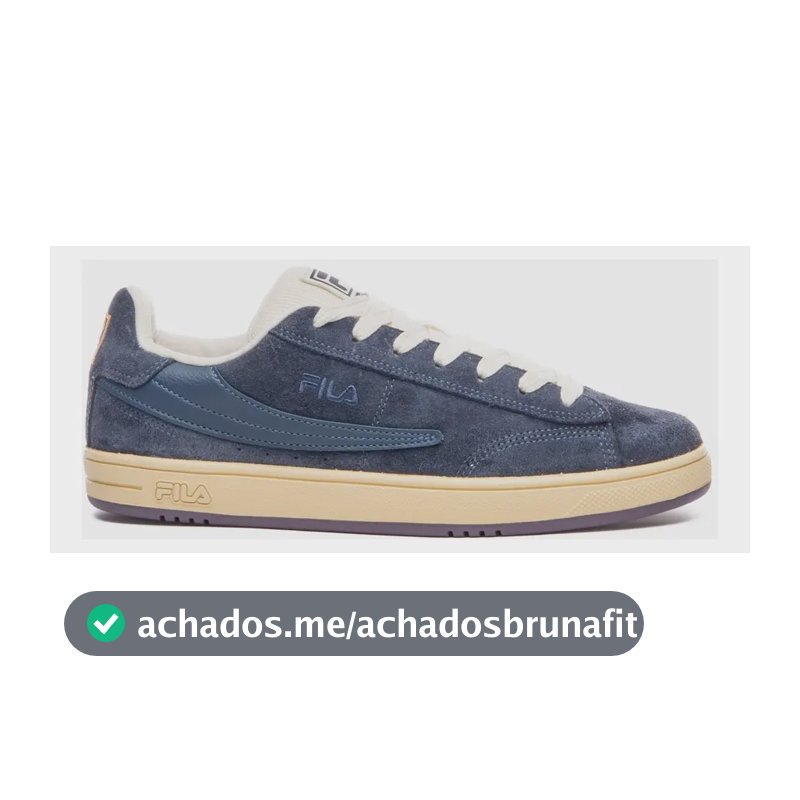 Tênis Casual Masculino Court 90 Fila Marinho/bege/uva Liso 42 Br