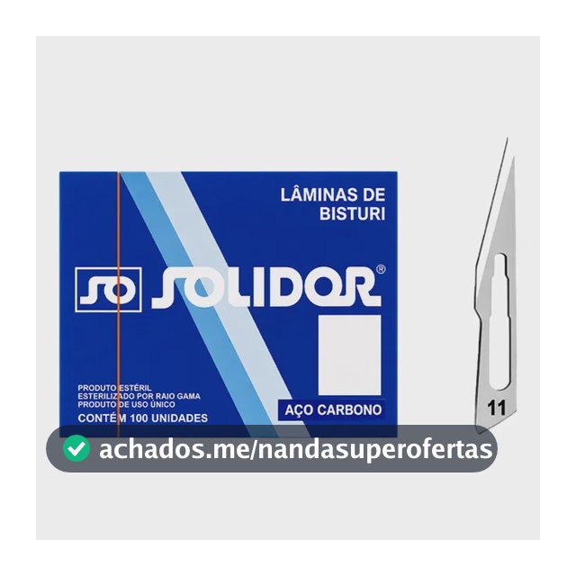 Lâmina Bisturi Aço Estéril 50 Uni 11, 12, 15 E 15c N11