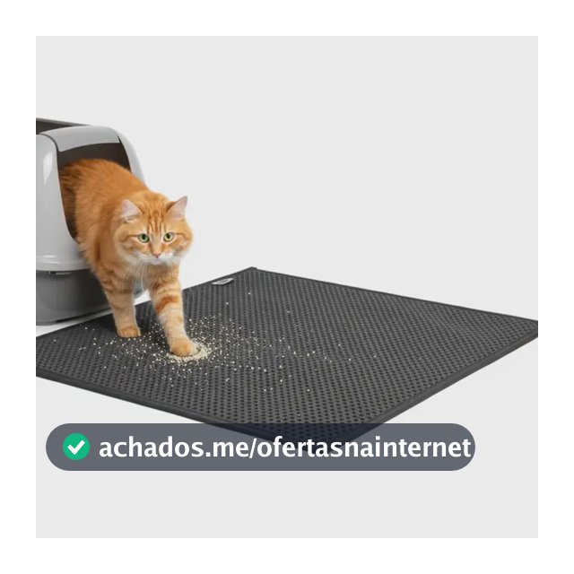 Tapete Coletor Areia Grande 100x75cm Para Gatos Limpa Patas