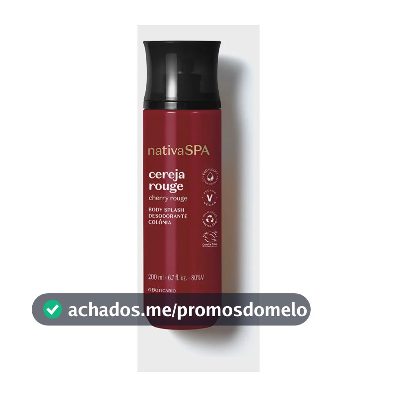 O Boticário Nativa Spa Cereja Rouge Colônia Body Splash