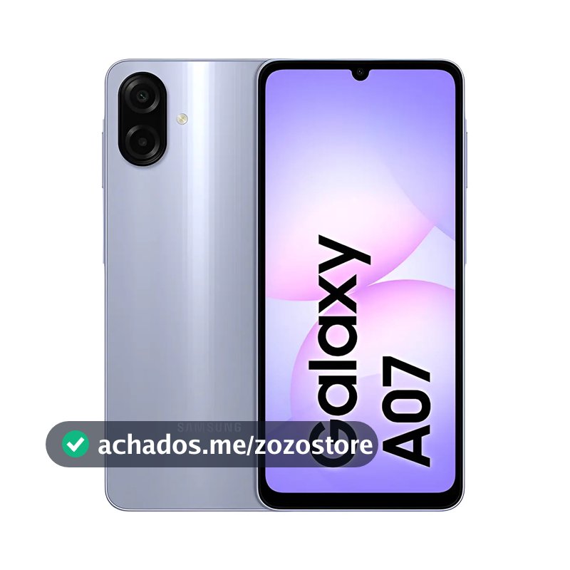 Celular Samsung Galaxy A07 128gb, 4gb, Câmera 50mp, Tela 6.7 , Proteção Ip54, Processador 6nm - Violeta