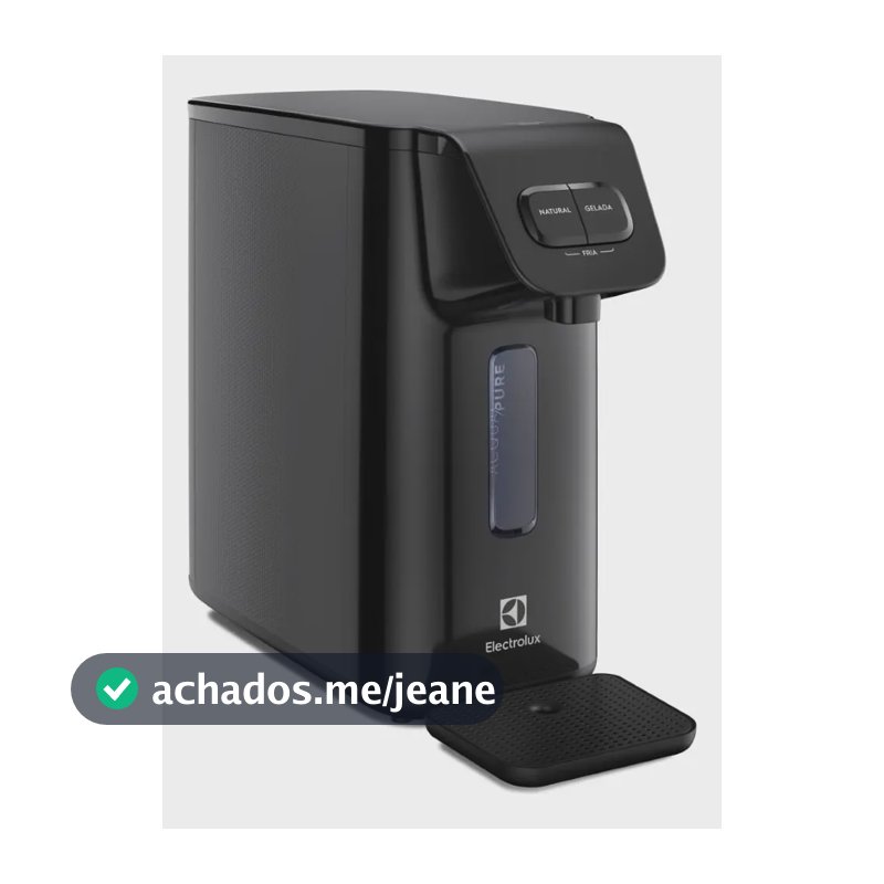 Purificador de Água Gelada Fria e Natural PE15P Electrolux Compacto Eletronico Placa Filtro refil 6 meses ou 3000l Bivolt - preto