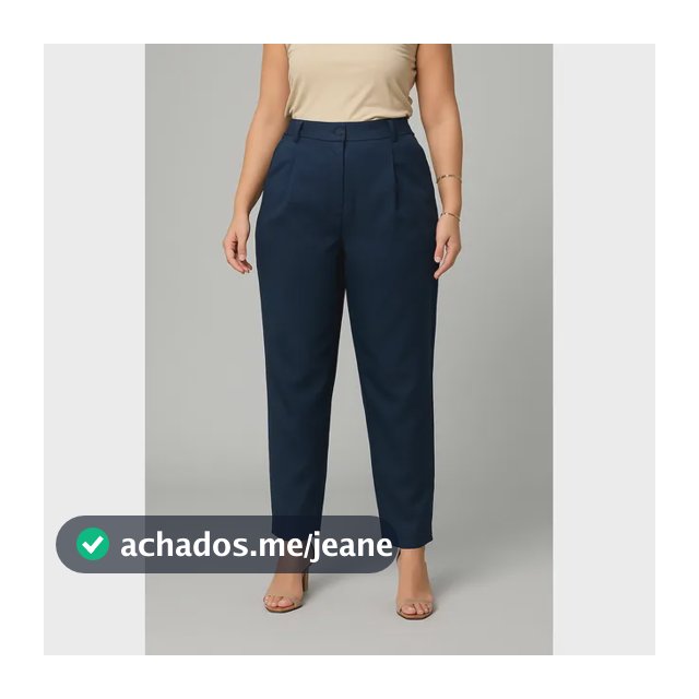 Calça Alfaiataria Plus Size Social Feminina Cintura Alta Top