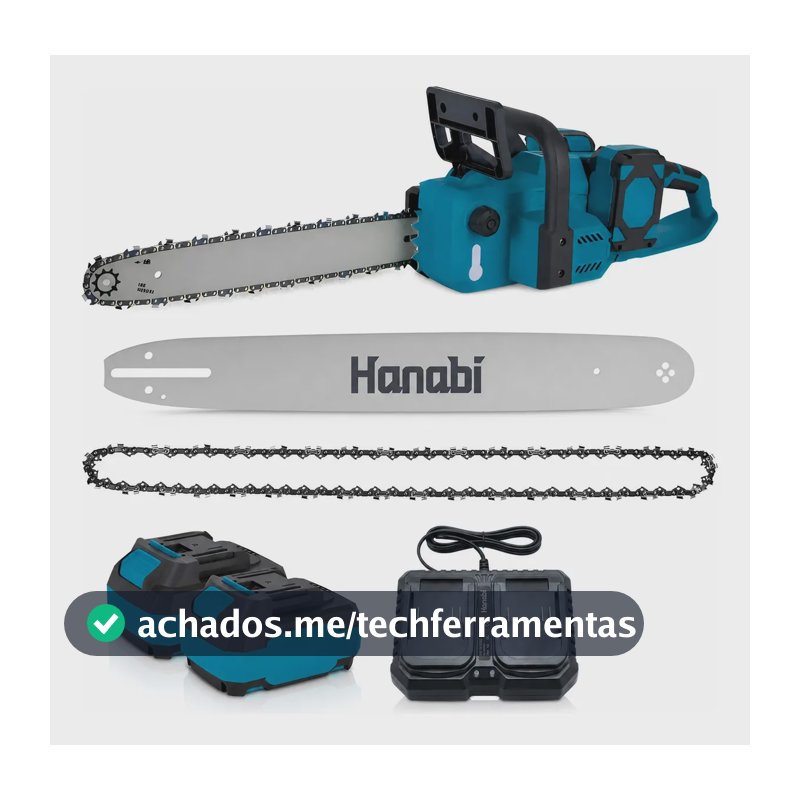 Motosserra Brushless 16 Polegadas 2 Baterias 6000rpm 40v Cor Azul-petróleo