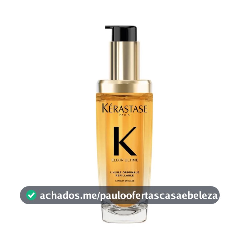 Óleo Capilar Kérastase Elixir Ultime L'Huile Originale Refilável, Cabelo Brilhante, Nutrido 75ml