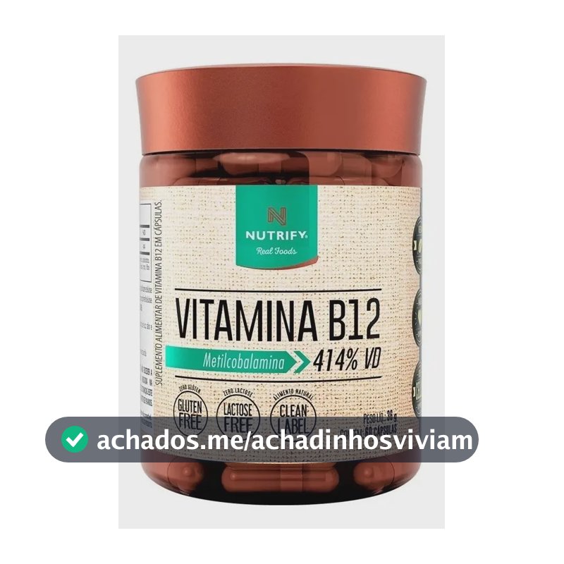 Vitamina B12 Nutrify Vitamina e Minerais em cápsula Sem sabor x 36g de 60 un