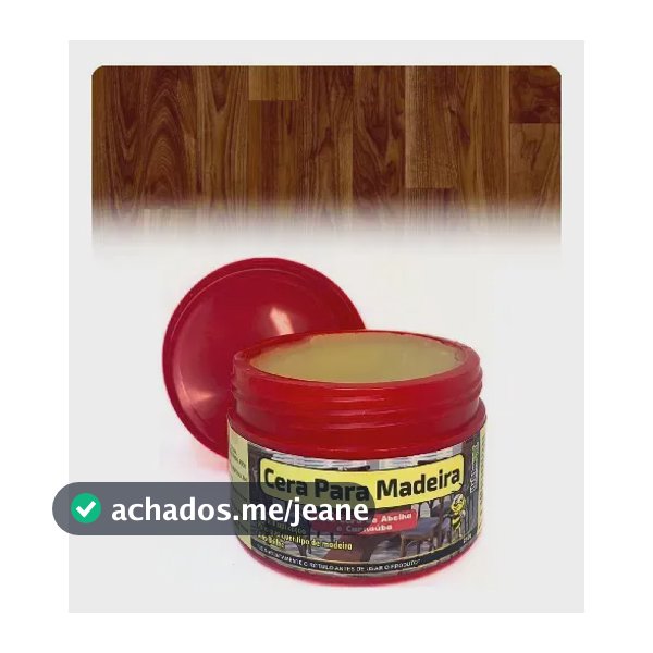 Cera Madeira Carnaúba E Cera Abelha Pisos Móveis Portas Chão 250g