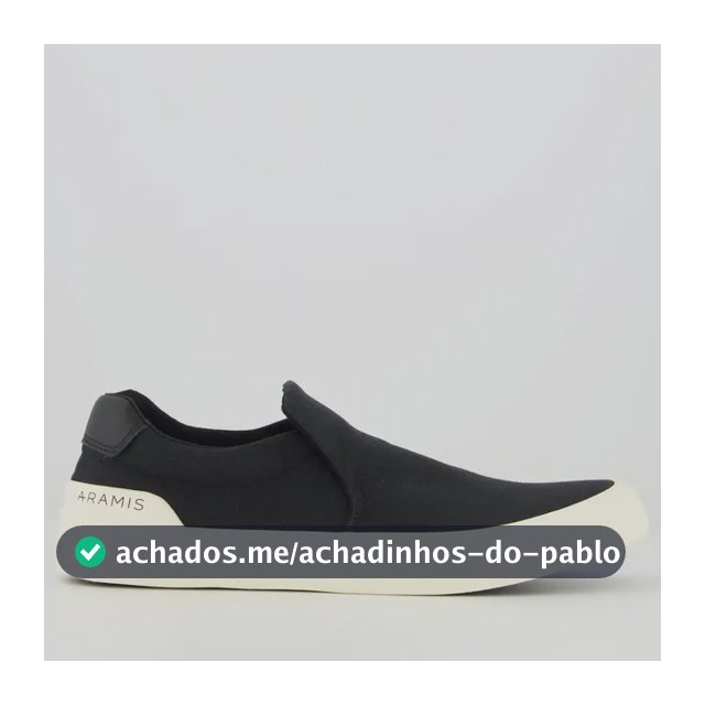 Tênis Aramis Daily Slip Canvas Preto