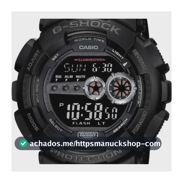 Relógio Casio G-shock Masculino Gd-100-1bdr Cor da correia Preto Cor do bisel Preto Cor do fundo Preto